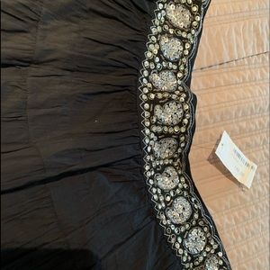 BCBG sequined black pleated skirt w/tags size S